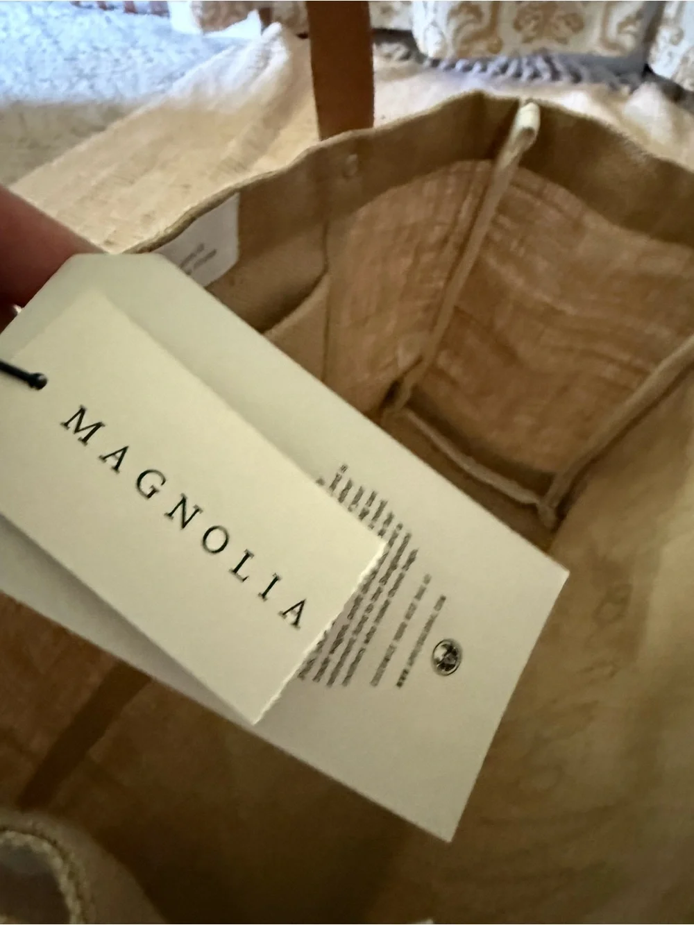 The Magnolia Script Market Tote. NWT